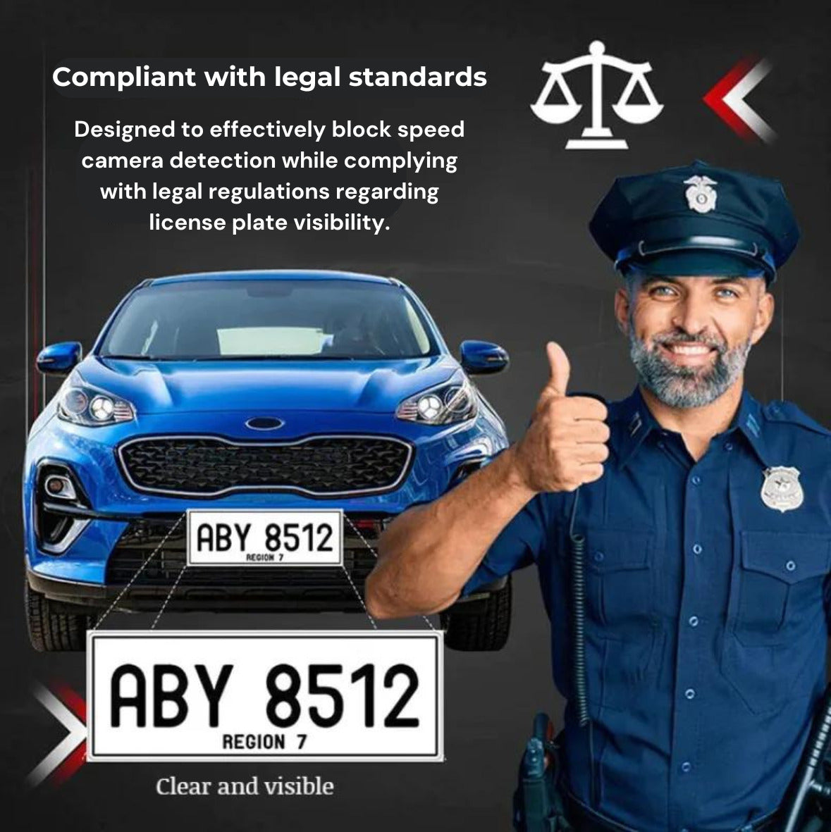NEGUSY™ Reflective License Plate Stickers (Numbers)